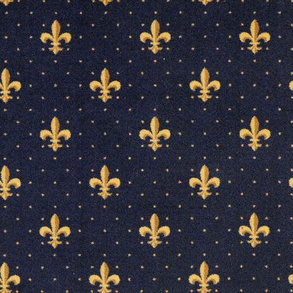 Pink Fleur-De-Lis & Navy Blue Floral Woven Necktie – 3 Inch Skinny Tie For Men