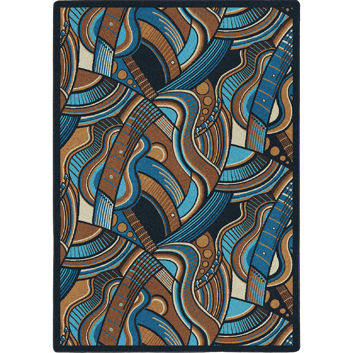 46-Inch by 64-Inch by 0.36-Inch Dark Army Joy Carpets Kaleidoscope Funky Camo Whimsical Area Rugs 
