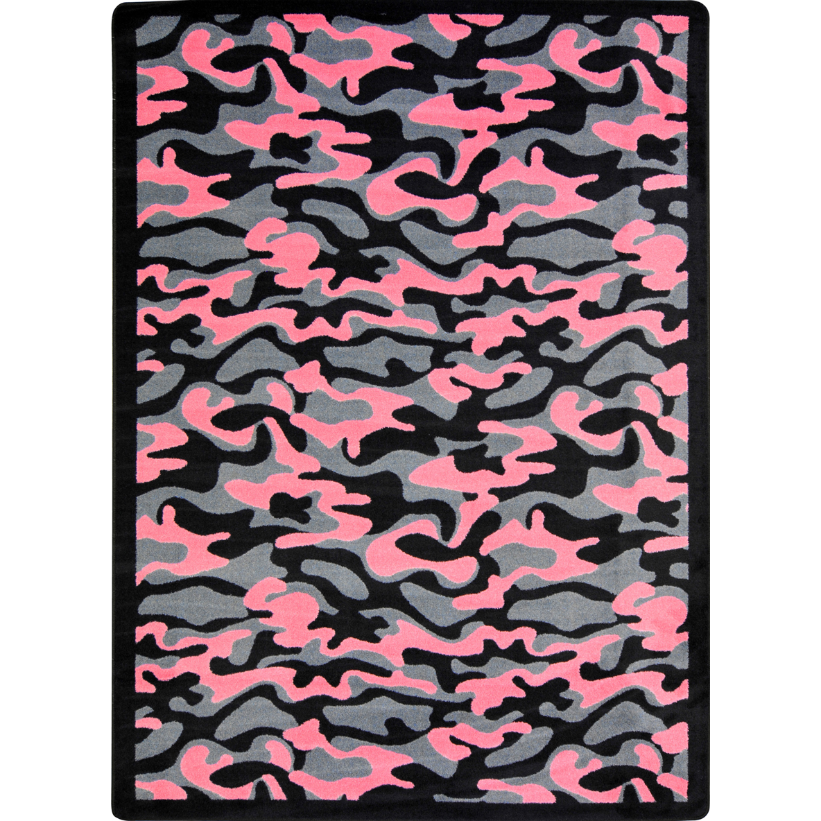 46-Inch by 64-Inch by 0.36-Inch Dark Army Joy Carpets Kaleidoscope Funky Camo Whimsical Area Rugs 
